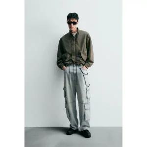 [정품] 자라 자켓 코트 데일리 아웃터 ZARA 라이트웨이트 코튼 점퍼 - 카키