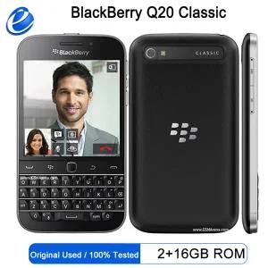 기존 BlackBerry Q20 클래식 -1-2-4 4G LTE 모바일 휴대폰 BlackBerryOS 아랍어 QWERTY 키보드 잠금 해제