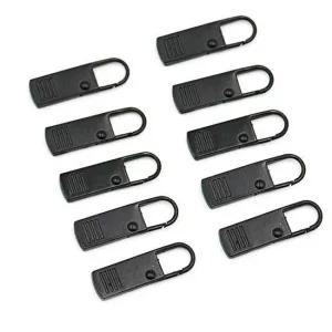 지퍼고리 원형 블랙 10개입 지퍼부자재 셀프 지퍼고리 셀프 수선 지퍼손잡이 지퍼고리 클립지퍼 지퍼부자재