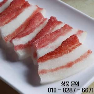 모조 삼겹살 슬라이스 생 고기 가짜 돼지 음식 전시 1 개