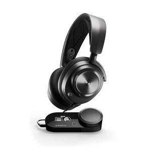 SteelSeries Arctis Nova Pro 멀티 시스템 게이밍 헤드셋 - 프리미엄 드라이버 고해상도 공간 오디오 GameDAC Gen 2 ESS Quad-DAC ClearCast 마이크 PC, PS5, PS4, 스위치 (리뉴얼)