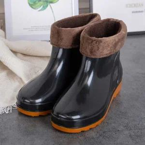 남성 신발 보온 농사 고무 기모 주방 작업용 털장화