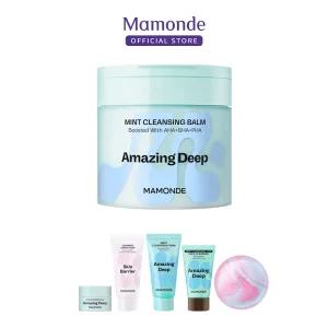[본사직영] 마몽드 어메이징딥 민트 클렌징밤 180ml +클렌징밤7ml+아미노폼30g+민트폼30ml+팩클렌저25g+마스크1ml