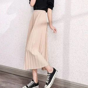 [트렌드스토어]A라인 주름 데일리 플리츠 롱스커트_P367894643