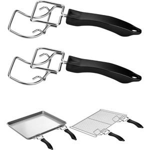 2Pcs 오븐 트레이 추출기 그릴 랙 푸시 도구 핸들 Dropshipping
