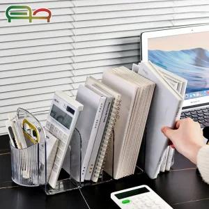 책상 꽂이 간이 미니 투명 정리함 아크릴 선반 위꽂이 정리대 북앤드 엔드