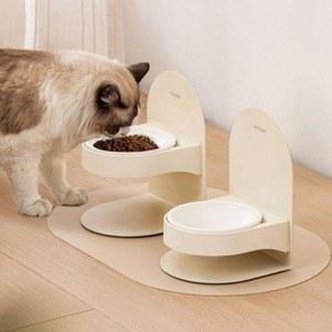 반려동물 마그네틱 도자기 밥그릇 세라믹 고양이 식기 조절 높이