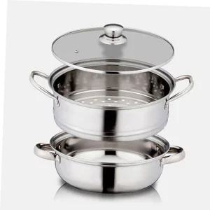 인덕션겸용 28cm 대형 2단스텐 찜솥 찜냄비 곰솥 찜기