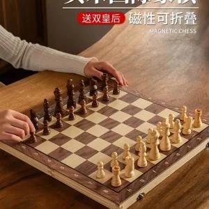 원목 체스 선물 생일 엔틱 보드게임 원목체스 퀸스갬빗 가야