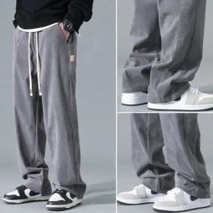 남성 추리닝 코듀로이 팬츠 골덴 세미 와이드팬츠 XL~3XL 루즈핏 팬츠 편한 밴딩바지 겨울바지 3color