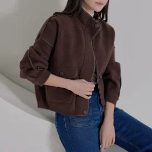 [로즈미] [55~77] 피안 하이넥 포켓 점퍼