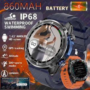 고급 시계 수영 방수 스마트워치 6축 센서 스포츠 4GB 메모리 GPS 지도 코닝 고릴라 글래스