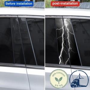 2pcs 번개 스티커 자동차 B-기둥 비닐 방수 센터 DIY 맞춤형