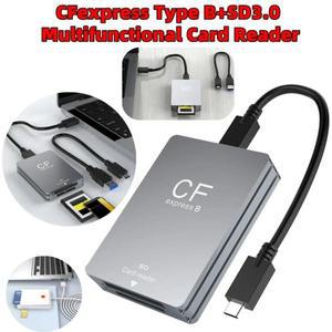 2in 1 CFexpress Type B SD 카드 리더기 어댑터 USB 3.2 10Gbps 듀얼 슬롯 지원 SLR용 AndroidWindowsMac O