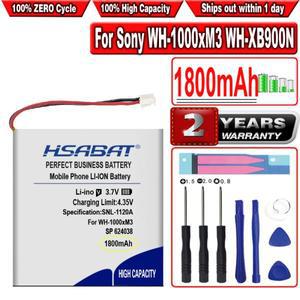 HSABAT 1800mAh SP 624038 소니 WH-1000xM3 WH-CH710NB WH-XB900 LIS1662HNPC 배터리