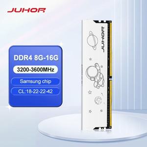 JUHOR 데스크탑 게이밍 메모리 램 DDR4 8GB 16GB 3200MHz Dimm XMP2.0 삼성 과립 신제품