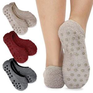 어메이징스톤 3켤레 발목 양말 로우컷 폼 폭신 폭신한 따뜻한 겨울용 플러시 슬 여성용