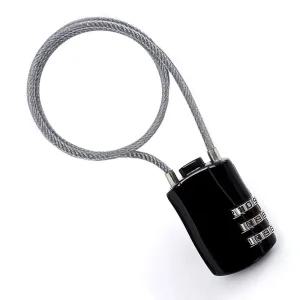 미니 3자리 다이얼 비밀번호 자전거 와이어락 자물쇠 자전거열쇠