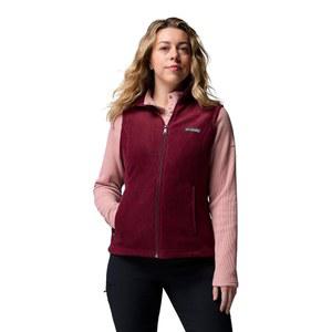 컬럼비아 여성 벤튼 스프링스 플리스 조끼, 리치 와인, 엑스 스몰