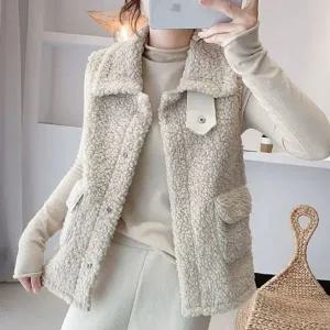 [셀러에이드]경량 겨울 캐주얼 플리스 양털 필수템 뽀글이 조끼 베