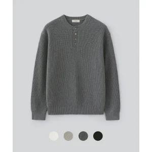 FABREGAT 헤비 코튼 헨리넥 니트 (4COLOR) 771778