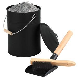 난로 화덕 금속 뚜껑 블랙 포함된 드라이버가 펠릿 실외 실내 벽난로 5갤런 빗자루 스토브 재통 나무