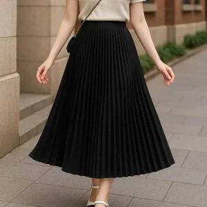 [오노마] ONM A라인 롱기장 주름 치마 가을 베이직 데일리 플