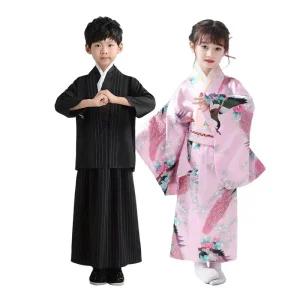 작은 기모노 어린이 유카타 일본 전통 코스프레 의상 일본풍 전통의상