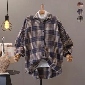 [모노시크] 노엔디 겉기모 윈터 체크 남방_MNBS623