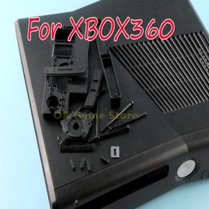 XBOX360 슬림 xbox 360 콘솔 악세사리 호환  1세트 교체 호환   풀 블랙 하우징 쉘 커버 케이스