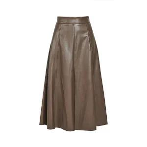 [JJ지고트](광주신세계)레더 플레어 스커트 GR9N0SK931