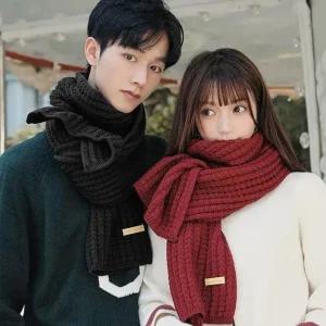 체크목도리 남녀목도리 커플목도리 깔끔한 도톰목도리 남성 여성 짜임 머플러