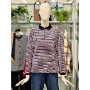 [갤러리아] 크로커다일레이디 기하학 반집업 카라 티셔츠 CLESTS205