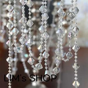 2025 크리스마스 장식 비즈 줄 투명 컬러 라운드 다이아몬드 스케일 모양 웨딩 발렌타인 데이 추수감사절용