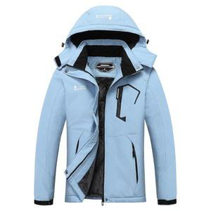 MOERDENG 여성 방수 스키 재킷 따뜻한 겨울 스노우 코트 산악 바람막이 후드 우비