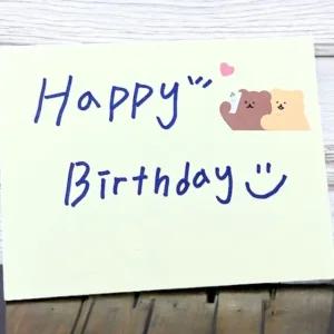 생일 축하 케이크 팝업카드 블루 색상 특별한 카드 선물 (WFK8N3B)