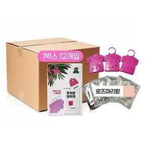 제이오마켓 옷장용 탈취제 로즈마리향 3P 한박스 12개입