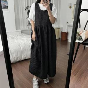 빅사이즈 510 주름라운드나시원피스 DGBV436