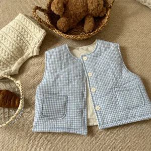 [베이비맥스] 밀리아 체크 패딩 조끼 R15609