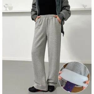 국내생산 시그니처 융기모 와이드 팬츠 3color 3단계사이즈 겨울 베이직 트레이닝 일자 바지