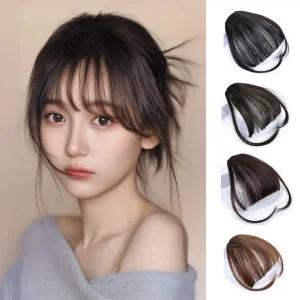 애교머리 시스루 가발 부분가발 사이드뱅 앞머리 헤어피스