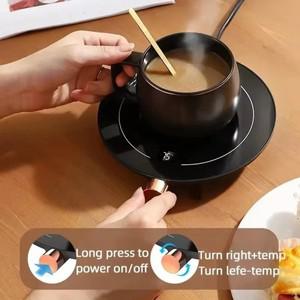 홈오피스용 전기 머그잔 워머 차 냄비 가열 코스터 패드 온도 조절 커피 온수기 시간 제한 220V 10-80 ℃