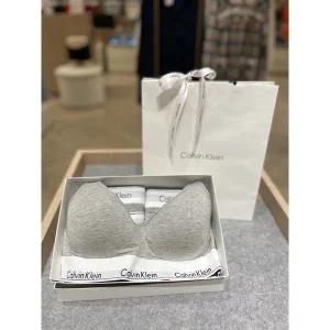 [Calvin Klein Underwear](타임스퀘어점패션관)(선물포장) 모던 코튼 스쿱백 브라렛 + 2PK 드로즈 커플 ...