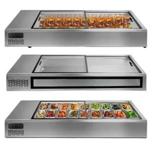 탁상형 업소용 토핑 김밥 셀프바 분리형 샐러드바 샐러드 재료