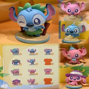스티치 비치 파티 시리즈 블라인드 박스 소장품 미니 소형 귀여운 유행  선물 데스크탑 장식 장난감