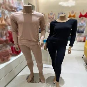 트라이엄프(TEMES915DBE TEWES915BK)마이크로 모달 9부 남여 커플 동내의 세트