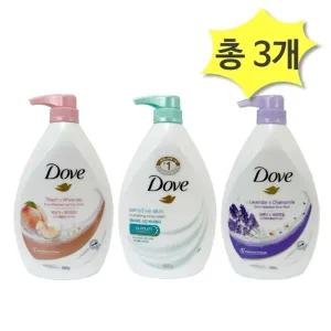 도브 바디워시 3종 피치천라벤더천센서티브천ml x각1개(총3개) 저자극 대용량