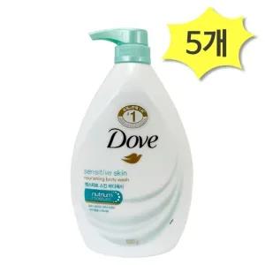 도브 센서티브 스킨 바디워시 대용량 천ml x 5개 민피부 순한보습