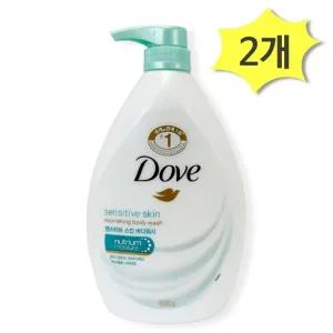 도브 센서티브 스킨 바디워시 대용량 천ml x 2개 민피부 순한보습