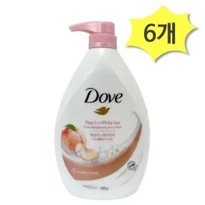 도브 화이트피치 리밸런싱 바디워시 대용량 천ml x 6개 복숭아향 저자극